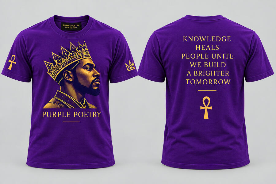 Purple Poetry Crown Tee